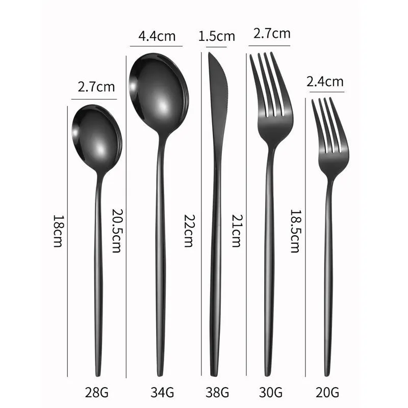 Product Stainless Steel Tableware 20-Piece Set Gold Plated Portugal Knife, Fork and Spoon