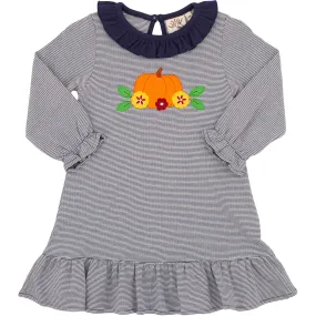 Pumpkin Patch Blooms Ruffle Dress