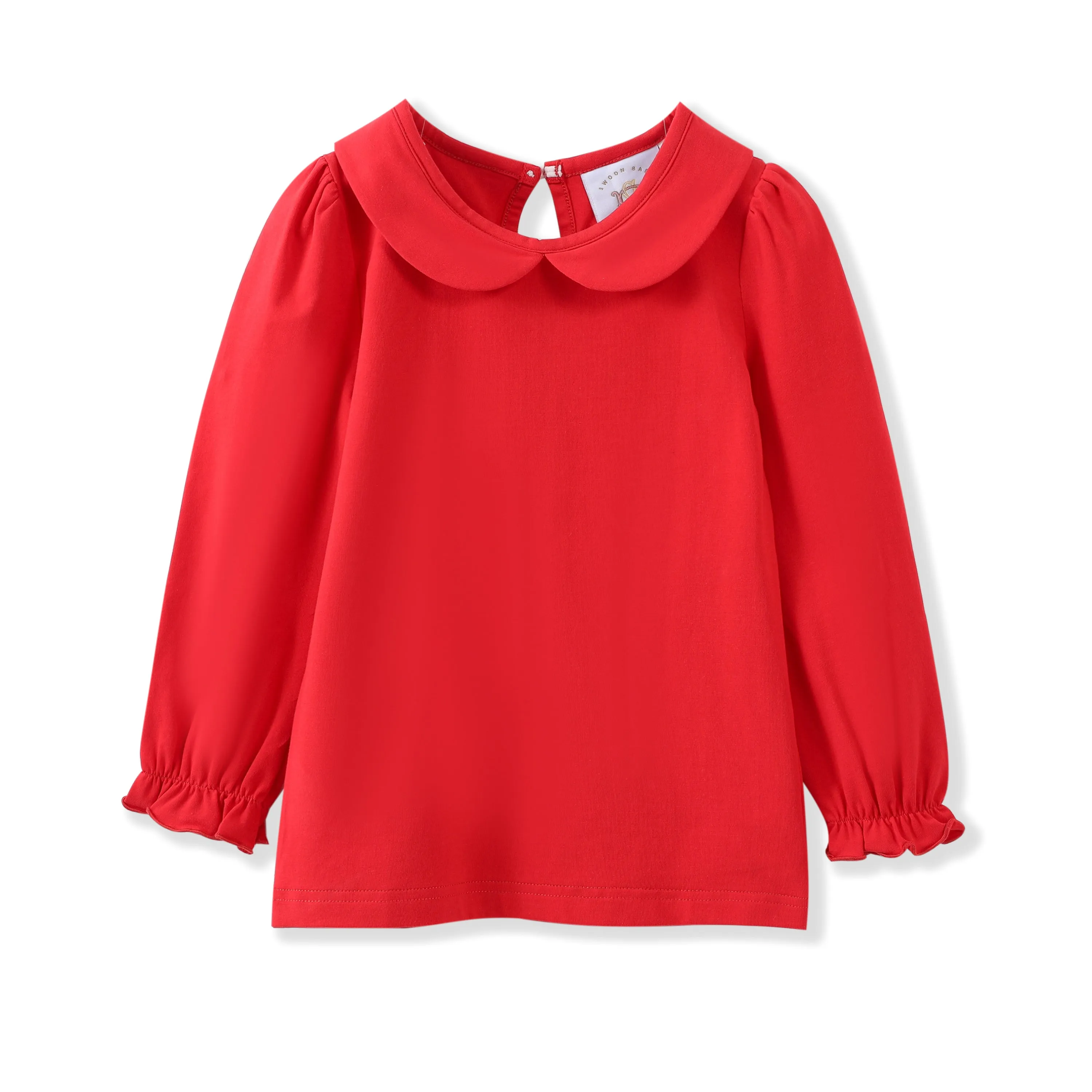 Red proper collared top