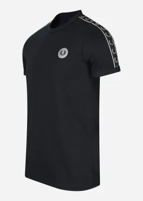 Reflective detail ringer tee - black reflective