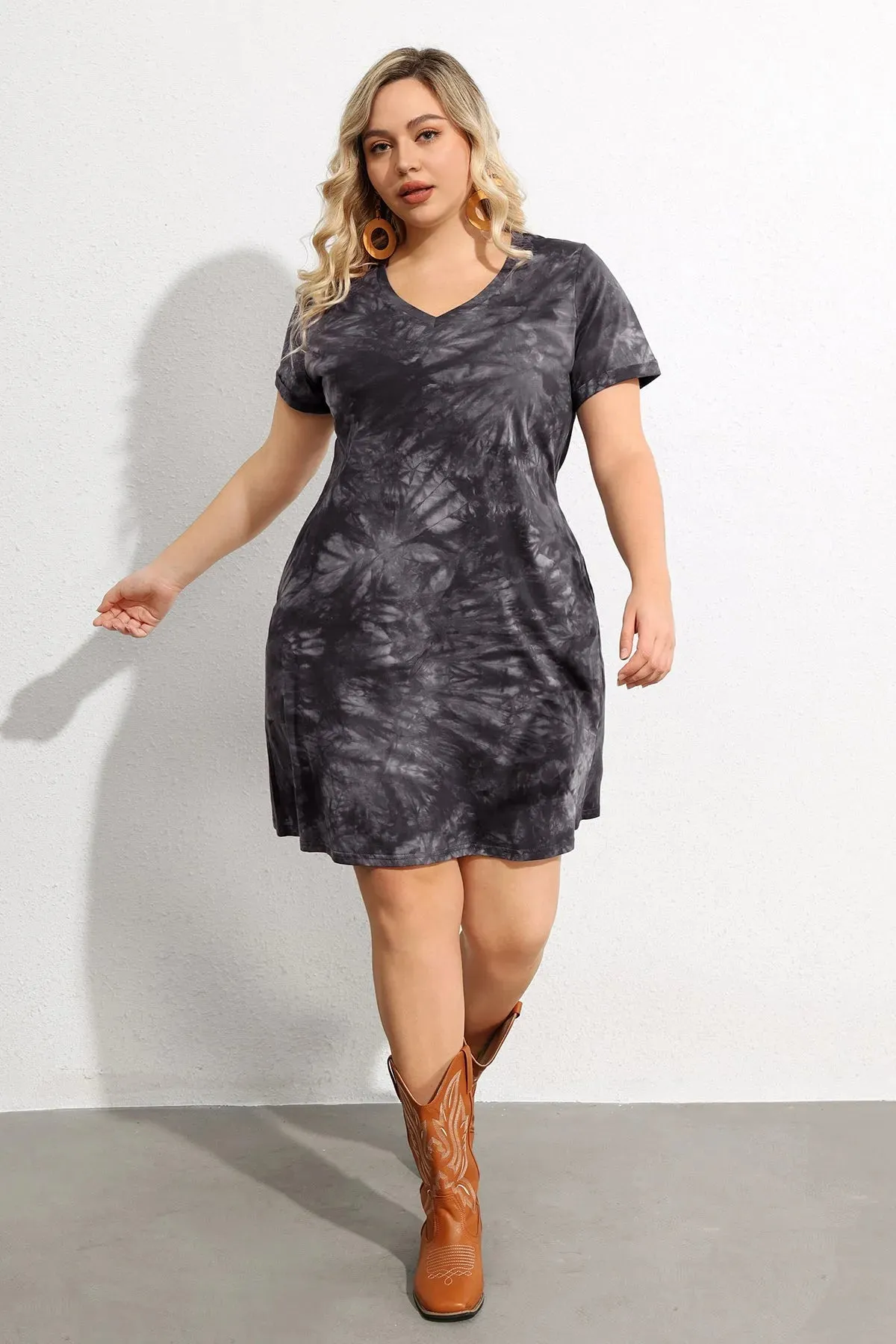 Ritera Tie Dye Supersoft Mini Dress with Pockets