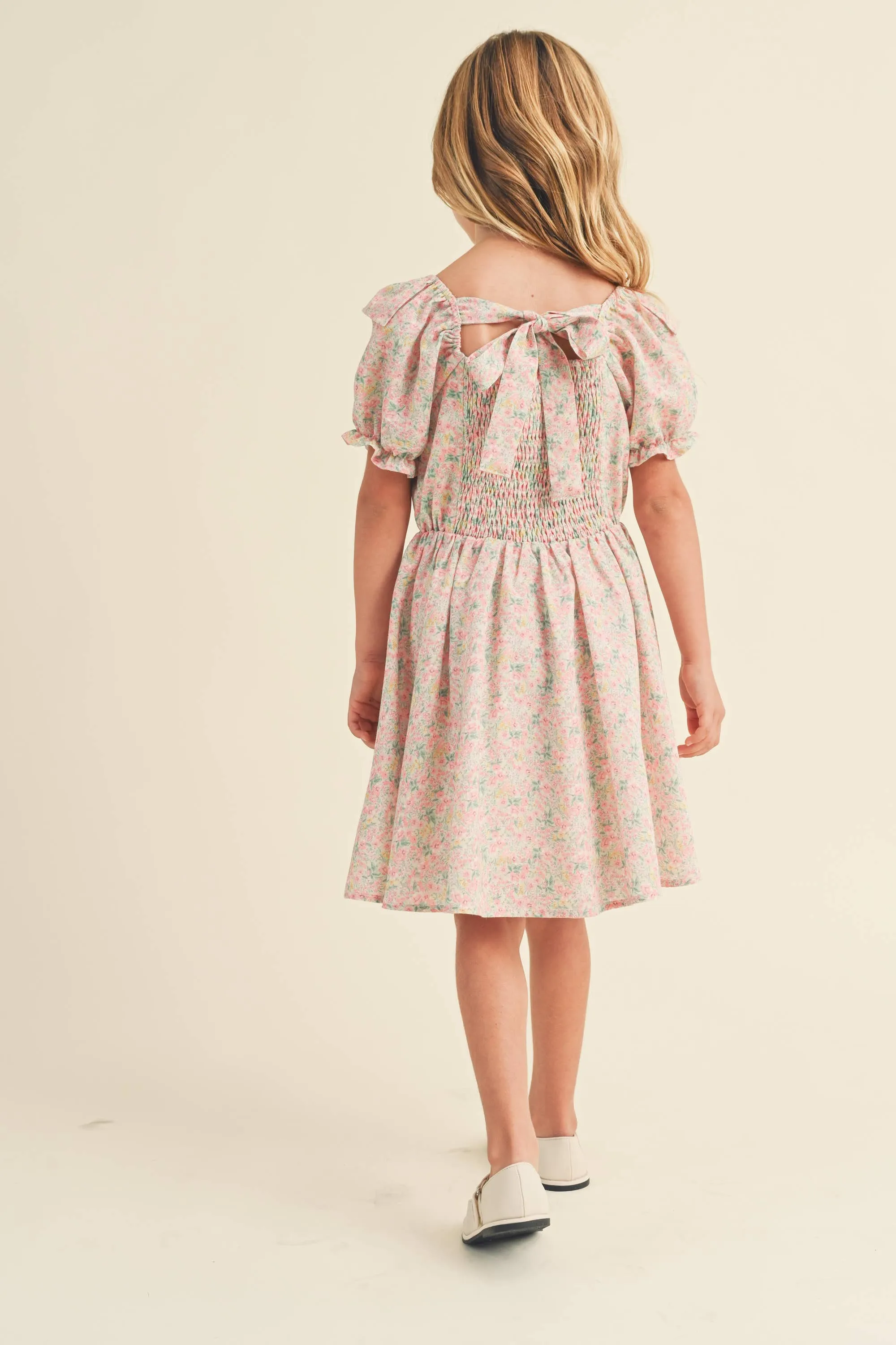 Ruffle Smocked Dress- Woven Floral