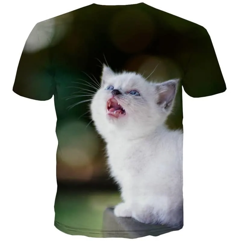 shirt kitten shirt 3D cat pet Cool men art costume