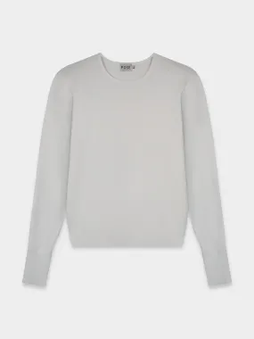 SILK KNIT SWEATER-WHITE