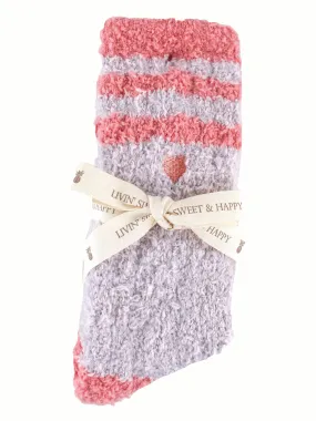 Simply Southern soft socks gray stripes