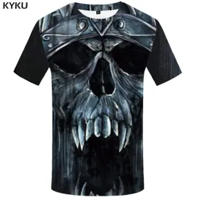 Skull T shirt Men Vintage Tshirts Print Gothic Tshirt Anime Punk T shirts Funny Skeleton T-shirt 3d Mens Fashion Graphic Unisex