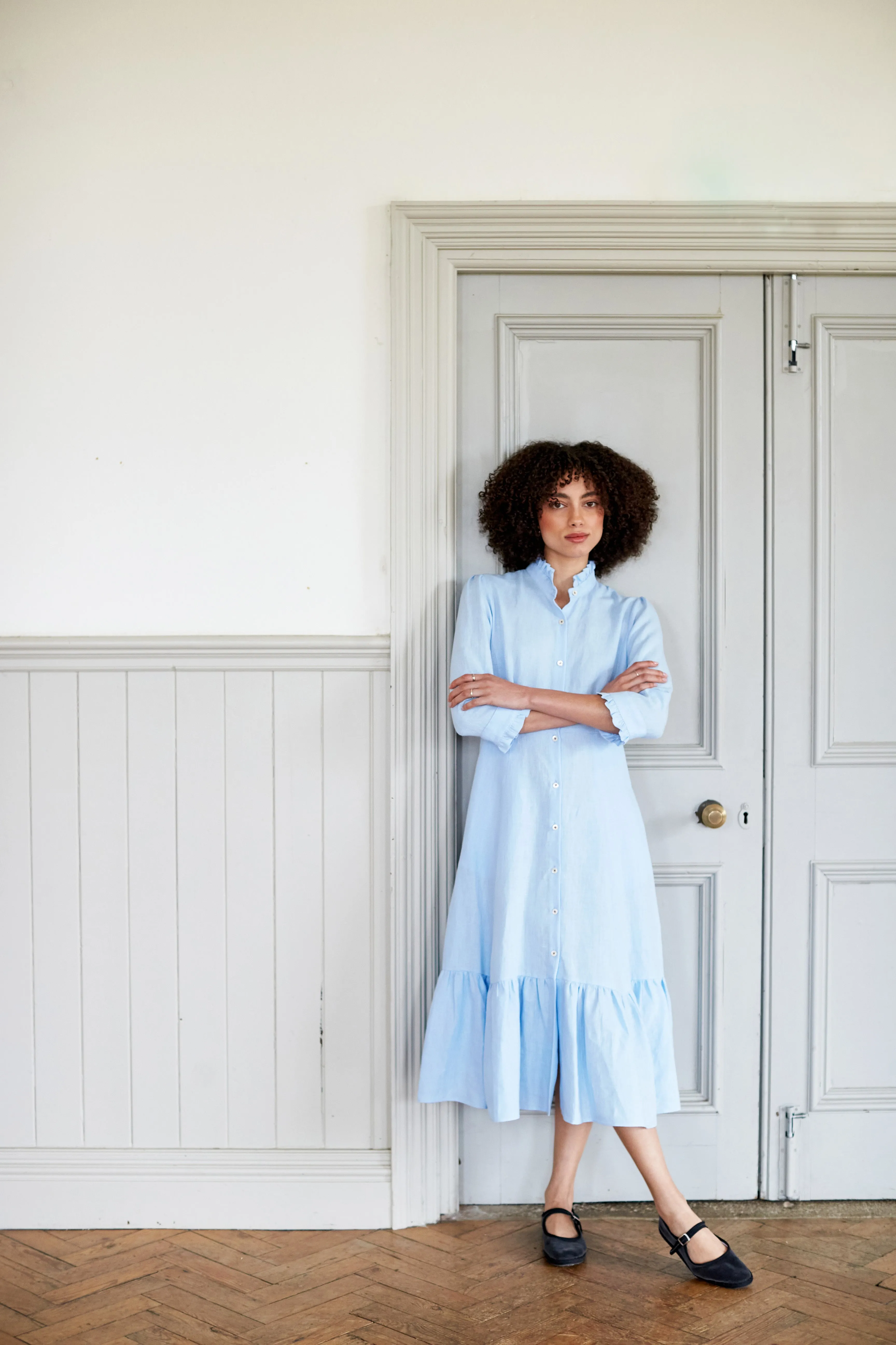 Sky Linen Saltaire Dress