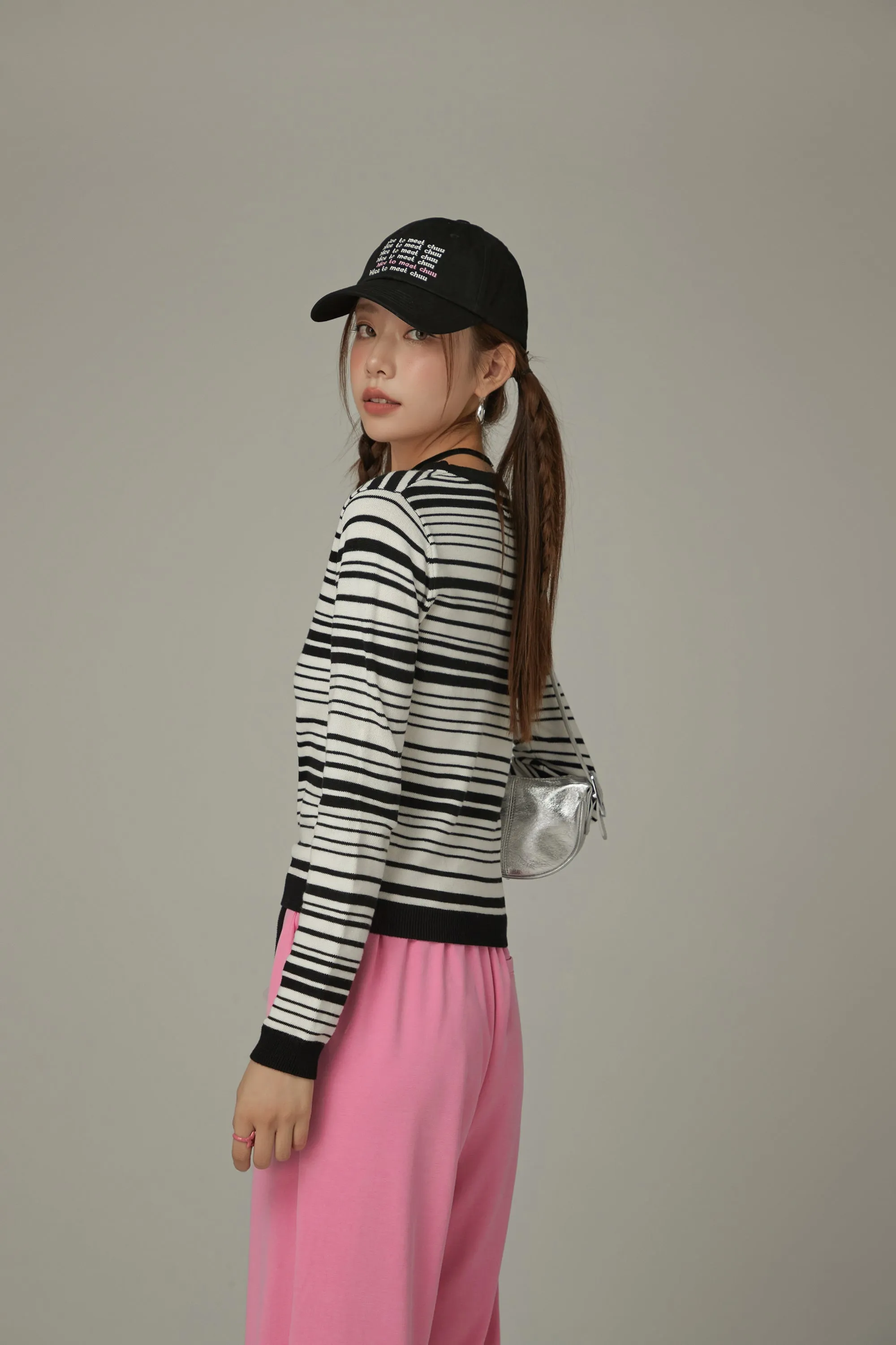 Slim Stripe Knit Top