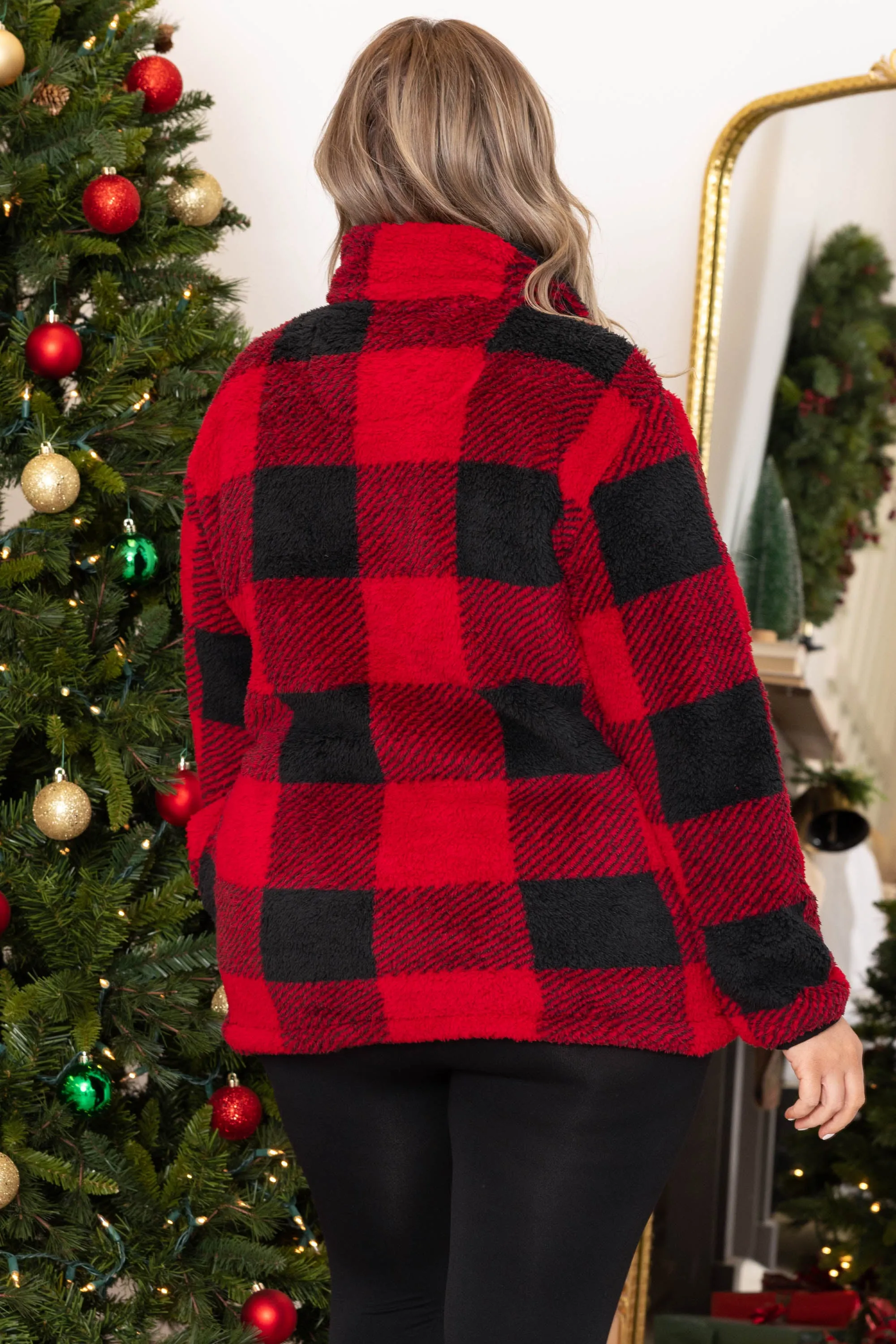 Snuggled Close Pullover, Buffalo Plaid