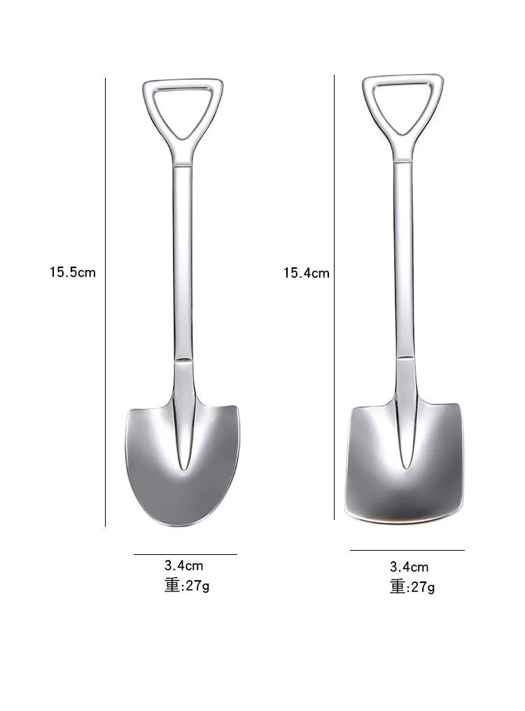 Stainless Steel Shovel Spoon Watermelon Shovel Dessert Spoon Ice-Cream Spoon Creative Shovel