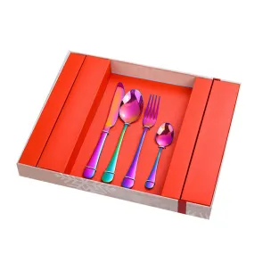 Stainless Steel Tableware Four Main Pieces Set Gift Box Wedding Gift Knife, Fork and Spoon 24-Piece Set