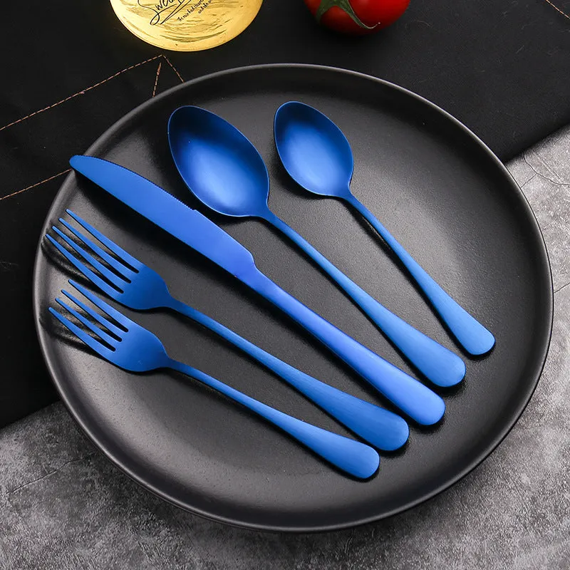 Stainless Steel Tableware Gift Set 5 Components Western Food Knife, Fork and Spoon 20-Piece Set