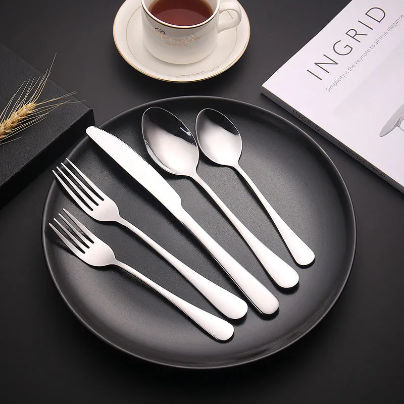 Stainless Steel Tableware Gift Set 5 Components Western Food Knife, Fork and Spoon 20-Piece Set