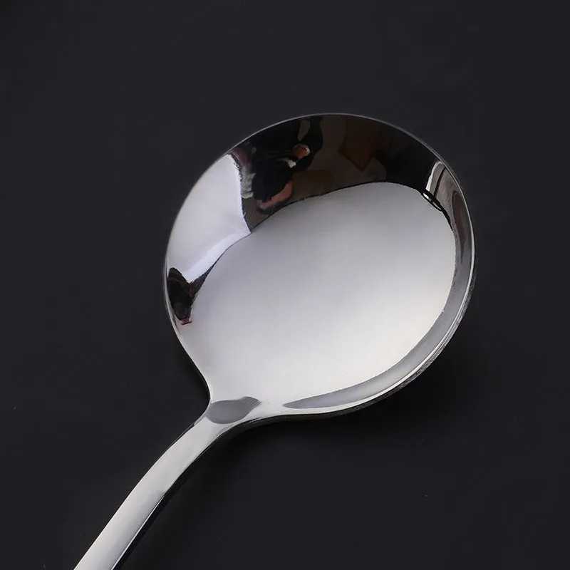 Stainless Steel Tableware round Spoon Coffee Spoon Soup Spoon Creative Cute Children's Spoon