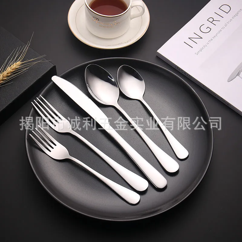 Stainless Steel Tableware Silverware Set for 8 People 40-Piece Set Knife, Fork and Spoon Dishwasher