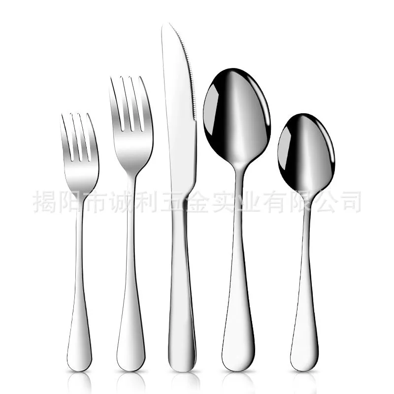 Stainless Steel Tableware Silverware Set for 8 People 40-Piece Set Knife, Fork and Spoon Dishwasher