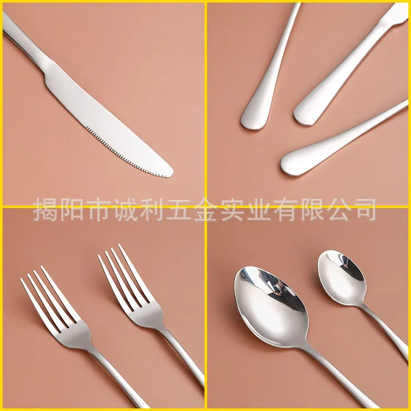 Stainless Steel Tableware Silverware Set for 8 People 40-Piece Set Knife, Fork and Spoon Dishwasher