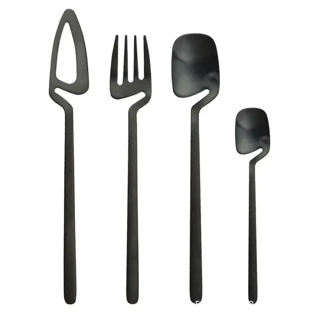 Stainless Steel Tableware Simple Personality Creative Hanging Wall Hanging Cup Knife, Fork and Spoon Hanging Cup Coffee Spoon Kit