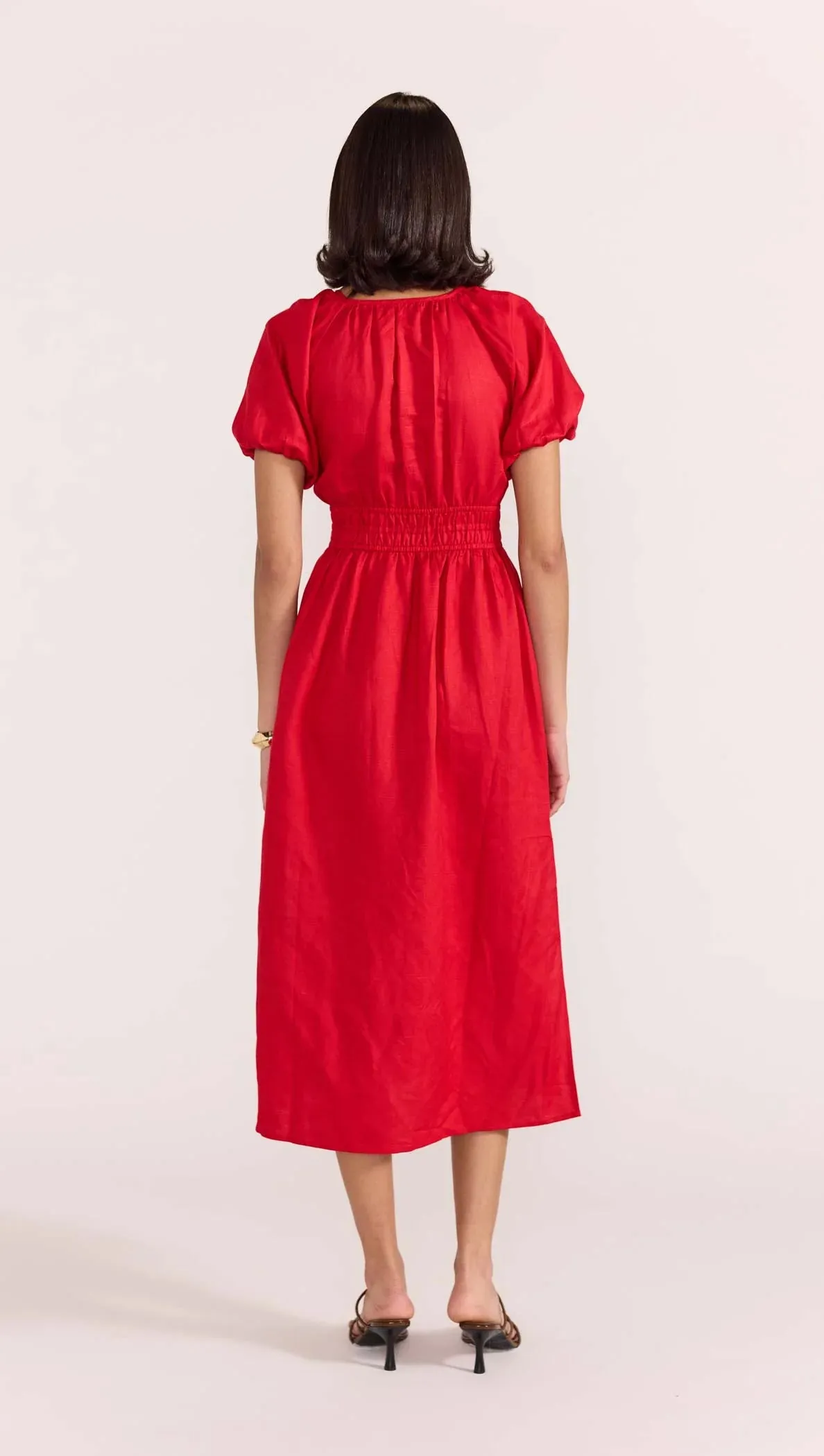 STAPLE THE LABEL AMANA MIDI DRESS RED