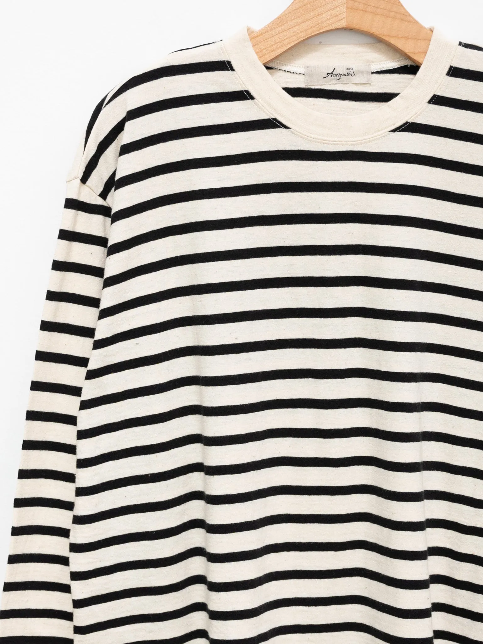 Striped Pullover Knit - Natural x Black