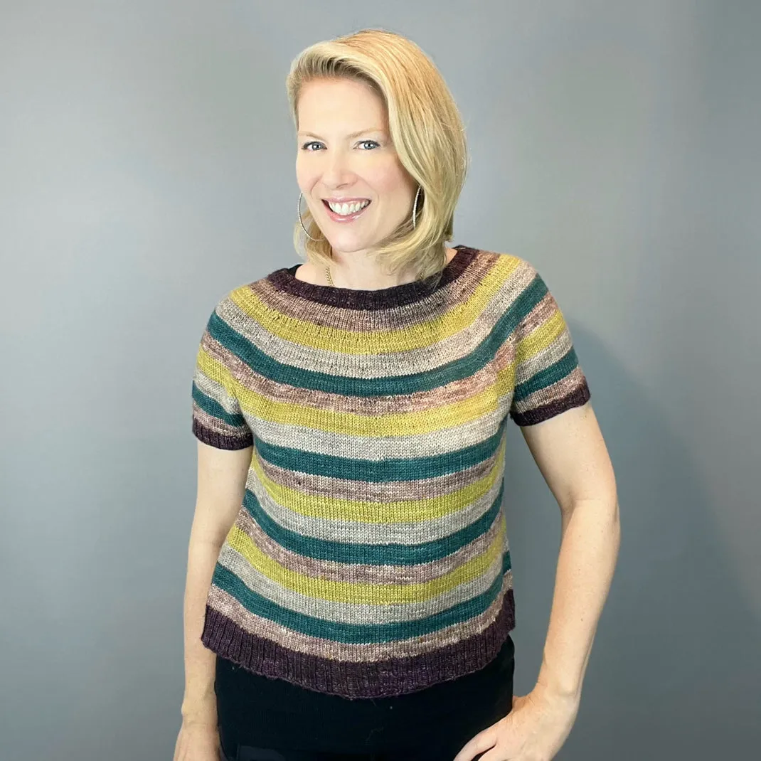 Stripes Pullover Knitting Kit | Madelinetosh Pashmina