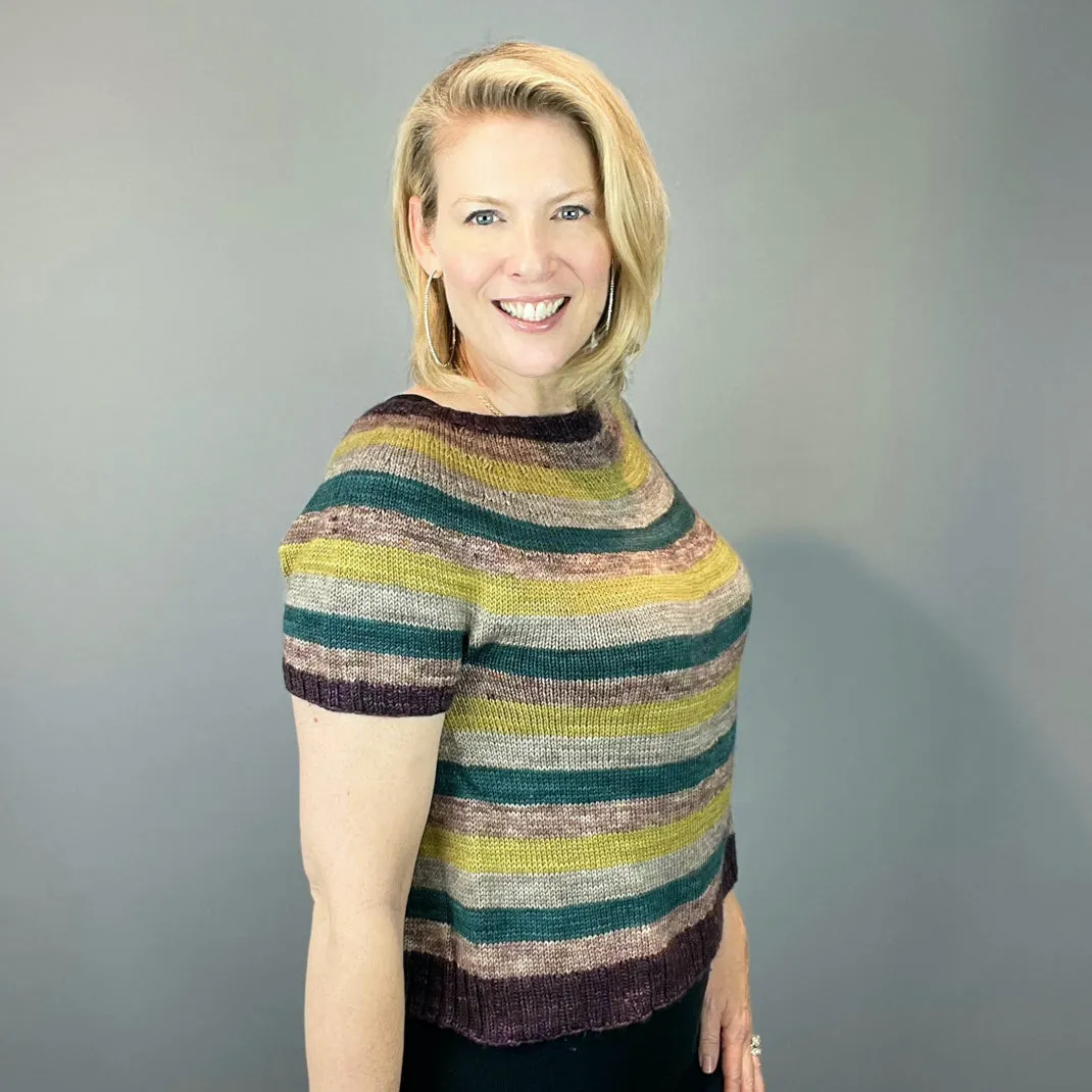 Stripes Pullover Knitting Kit | Madelinetosh Pashmina