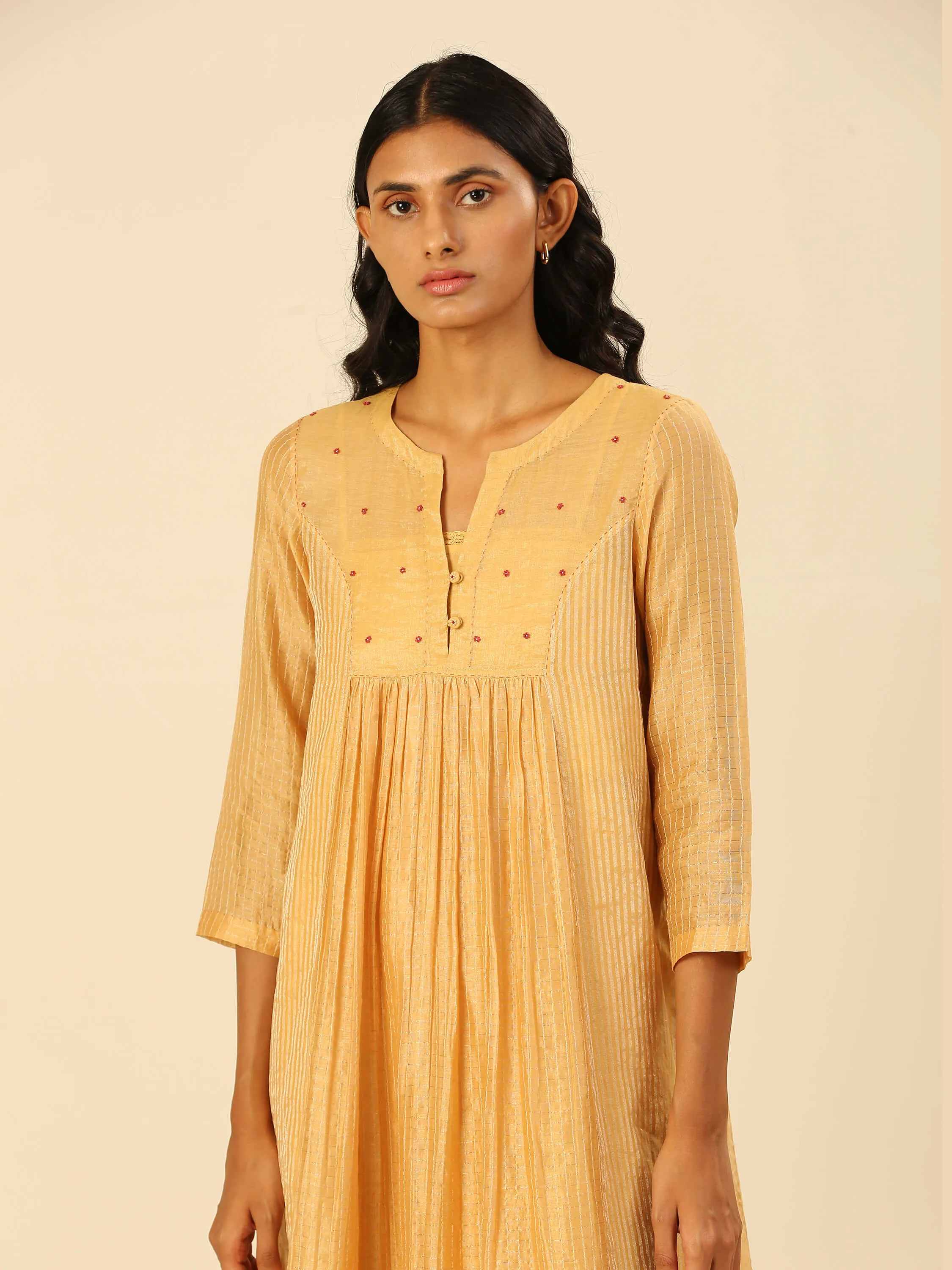 Sunflower Gathered Midi Dress