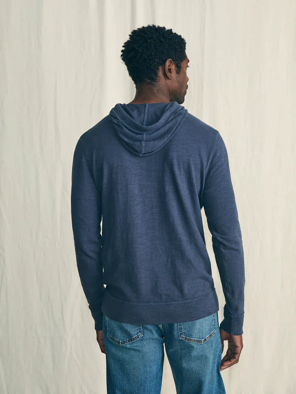 Sunwashed Slub Hoodie - Blue Nights