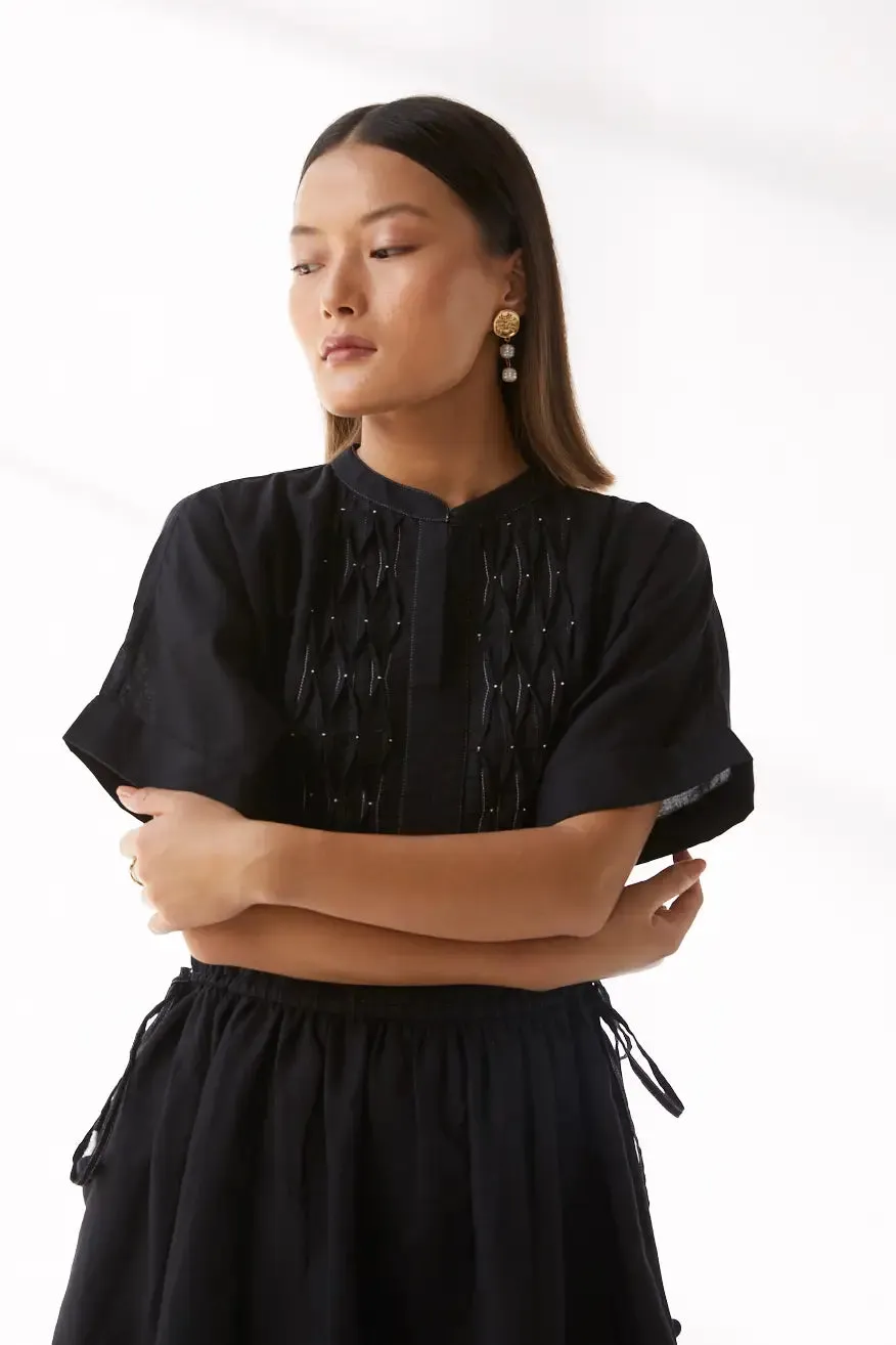 Sur Midi Dress | Black Linen