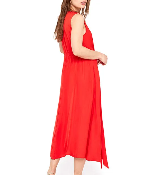 Sustainable Satin Dress Red