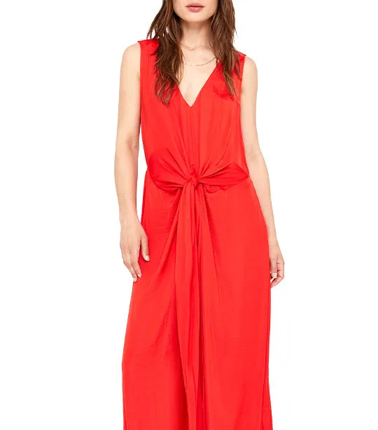 Sustainable Satin Dress Red