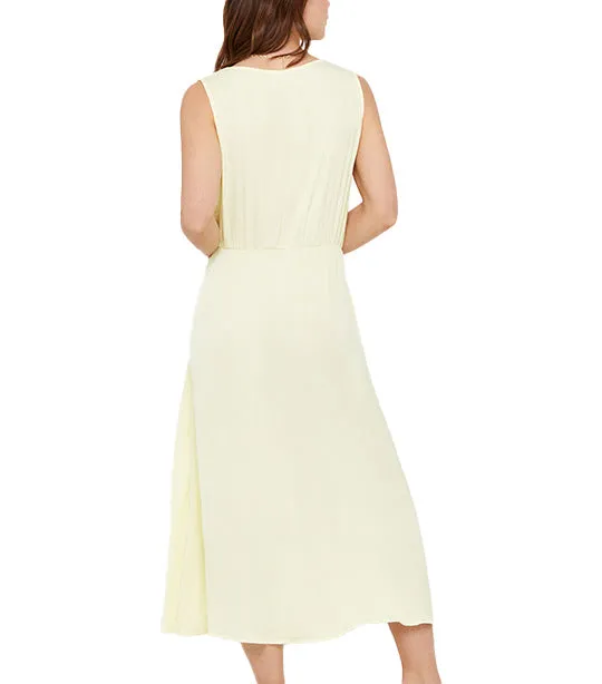 Sustainable Satin Dress Yellow