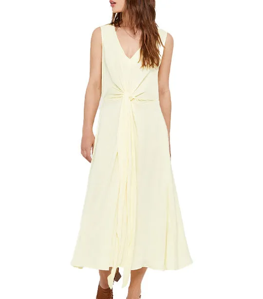 Sustainable Satin Dress Yellow