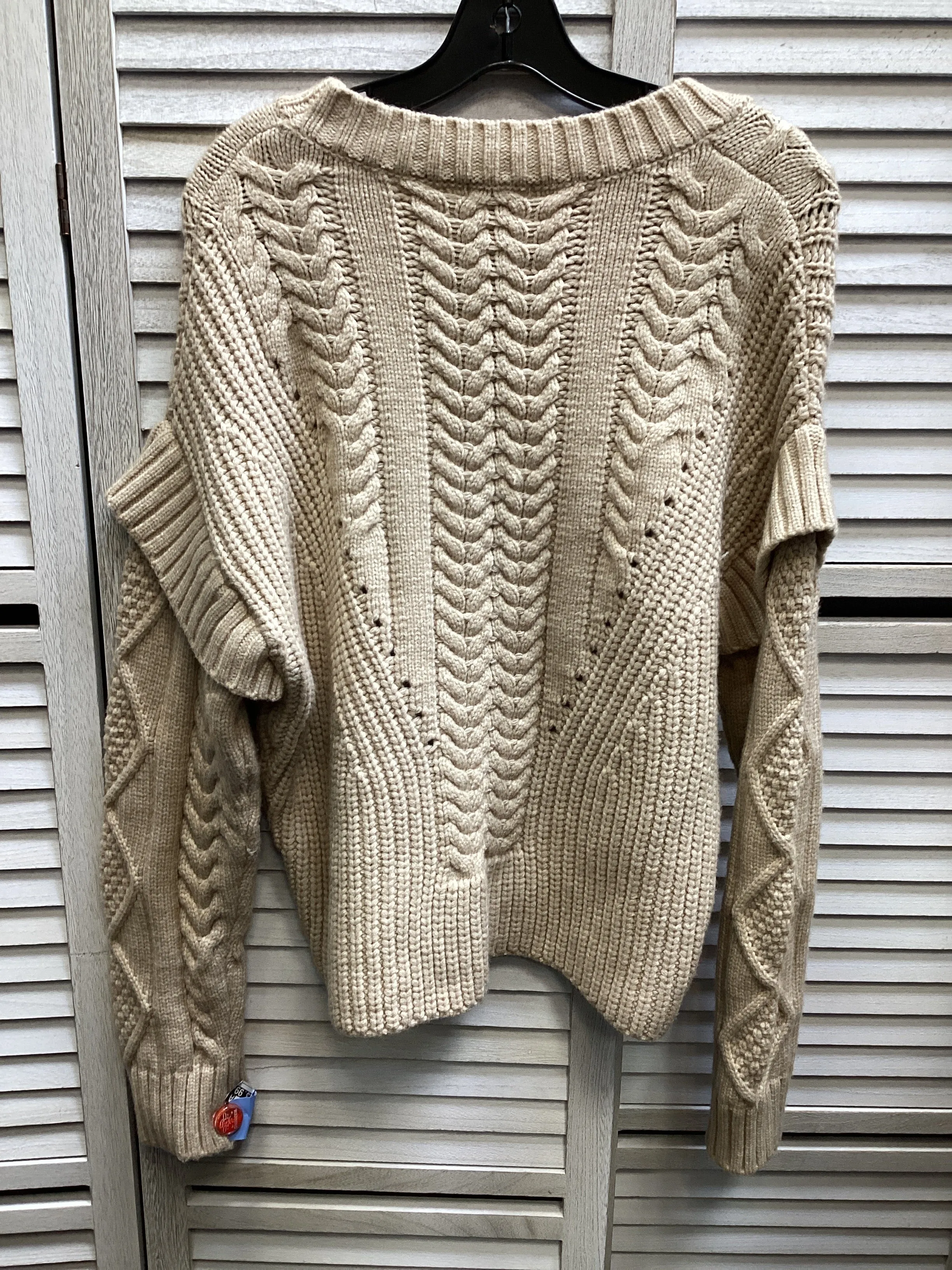 Sweater By Clothes Mentor In Tan, Size: M