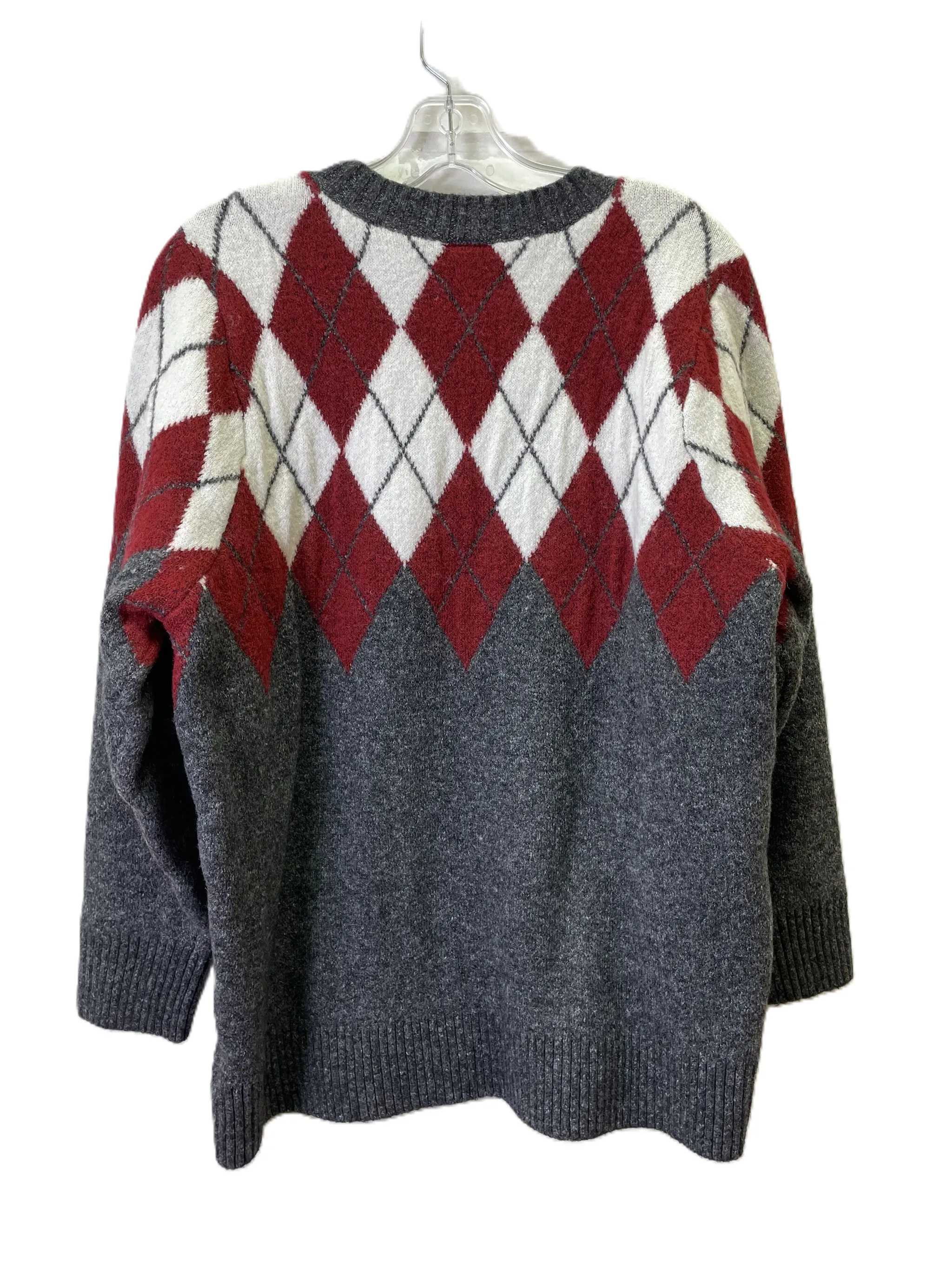 Sweater By Torrid In Grey & Red, Size: 2x