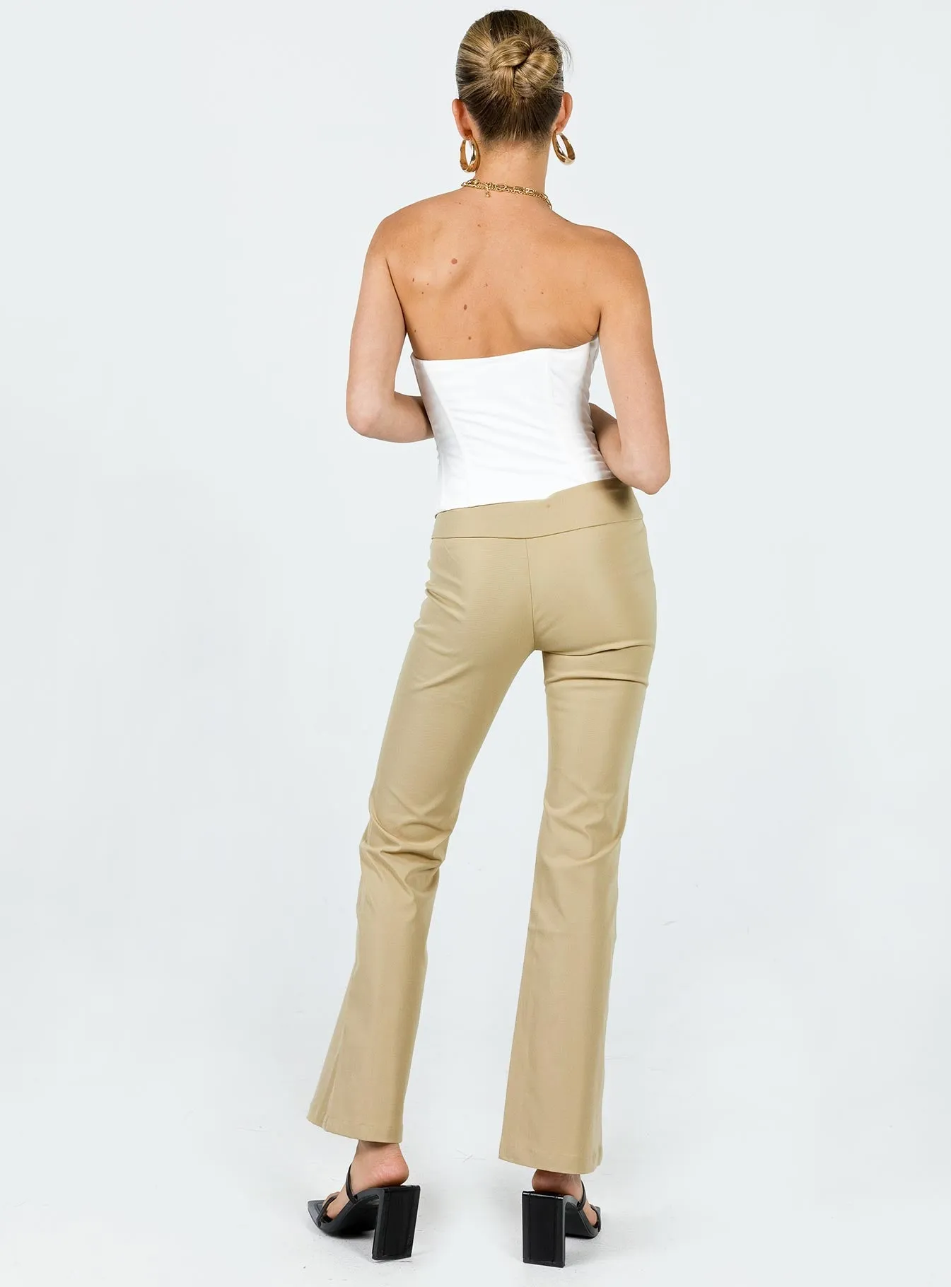 Tabithia Low Rise Pants Beige