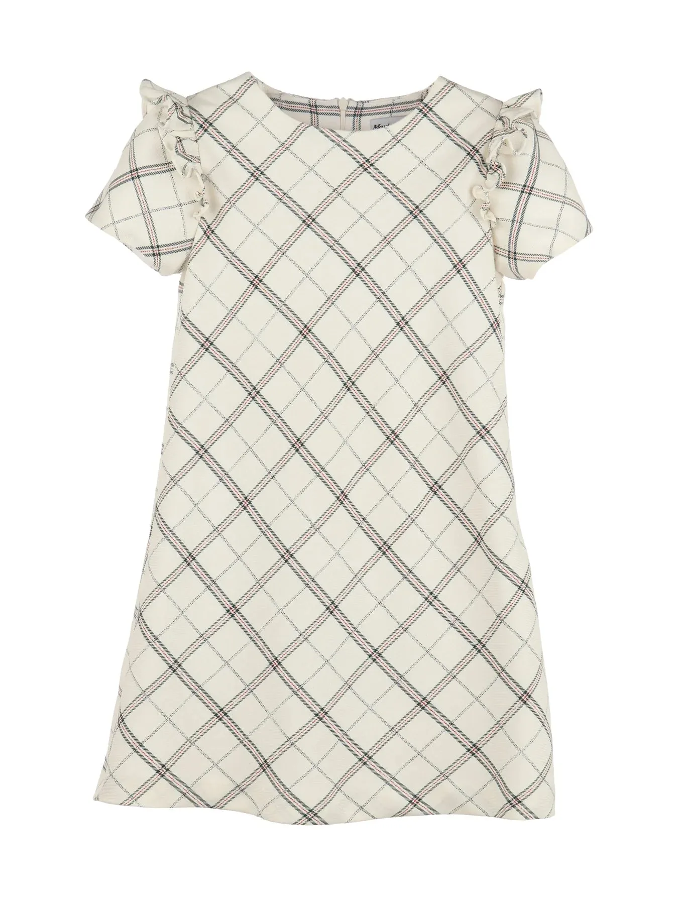 Tartan Plaid Dress- Ivory