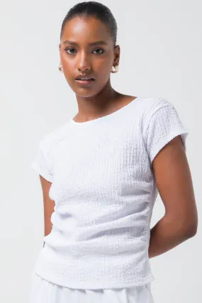 Textured Knit Top White