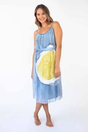 the PAUKU Silk Tie-Dye Midi dress