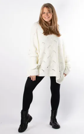 Tilda Round Neck Knit | Winter White