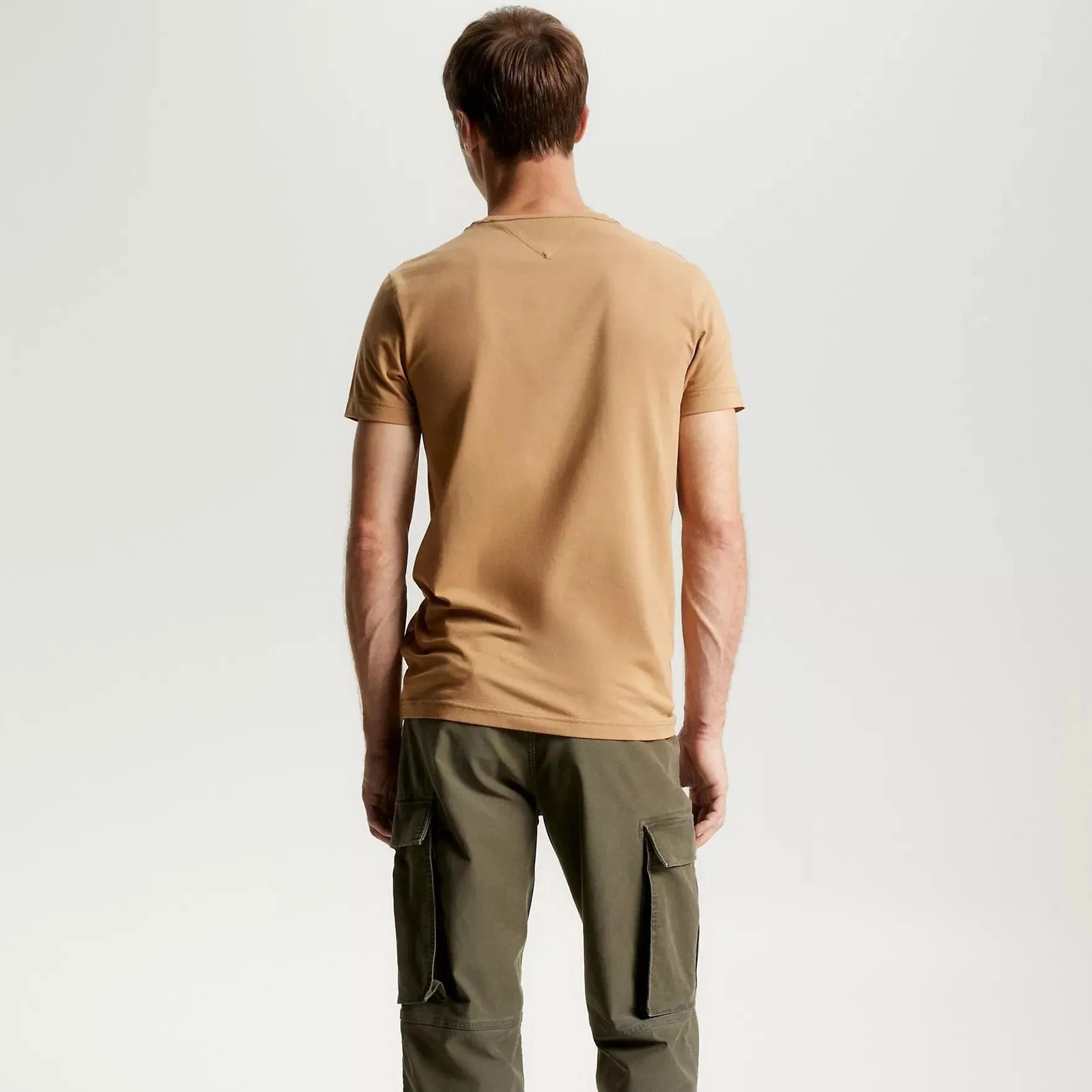 Tommy Hilfiger Stretch Slim Fit T-Shirt in Countryside Khaki