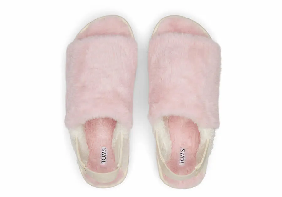 Toms Womens Sofia Eva Chalky Pink Faux Fur