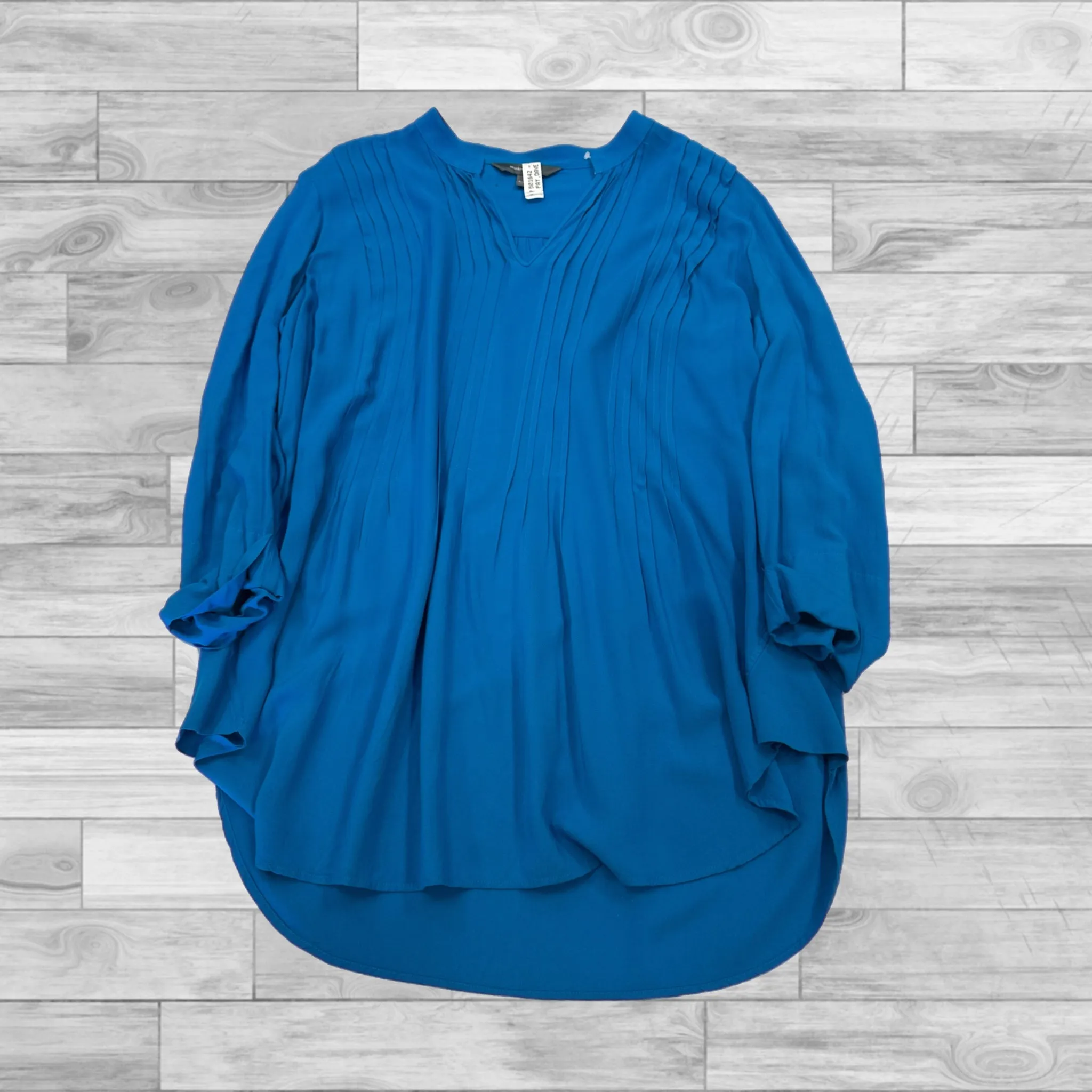 Tunic Long Sleeve By Market & Spruce In Blue, Size: S