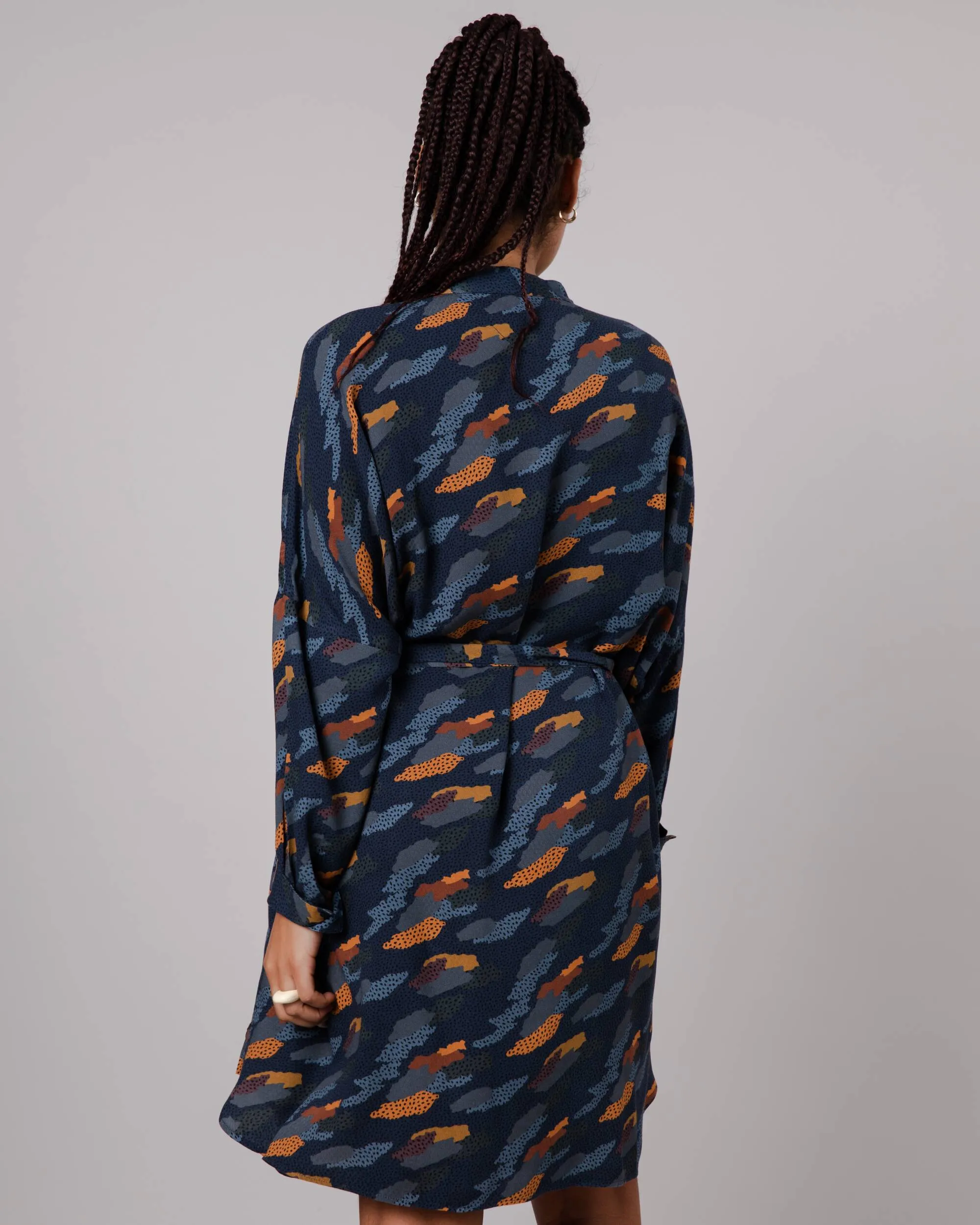 Ucon Palma Oversized Mao Dress Navy