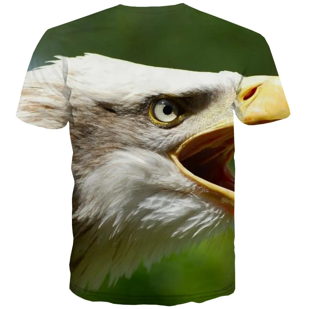 USA T-shirt Men Animal Shirt Print Raptor Tshirt Printed Fly Tshirts Novelty Eagle T-shirts Graphic