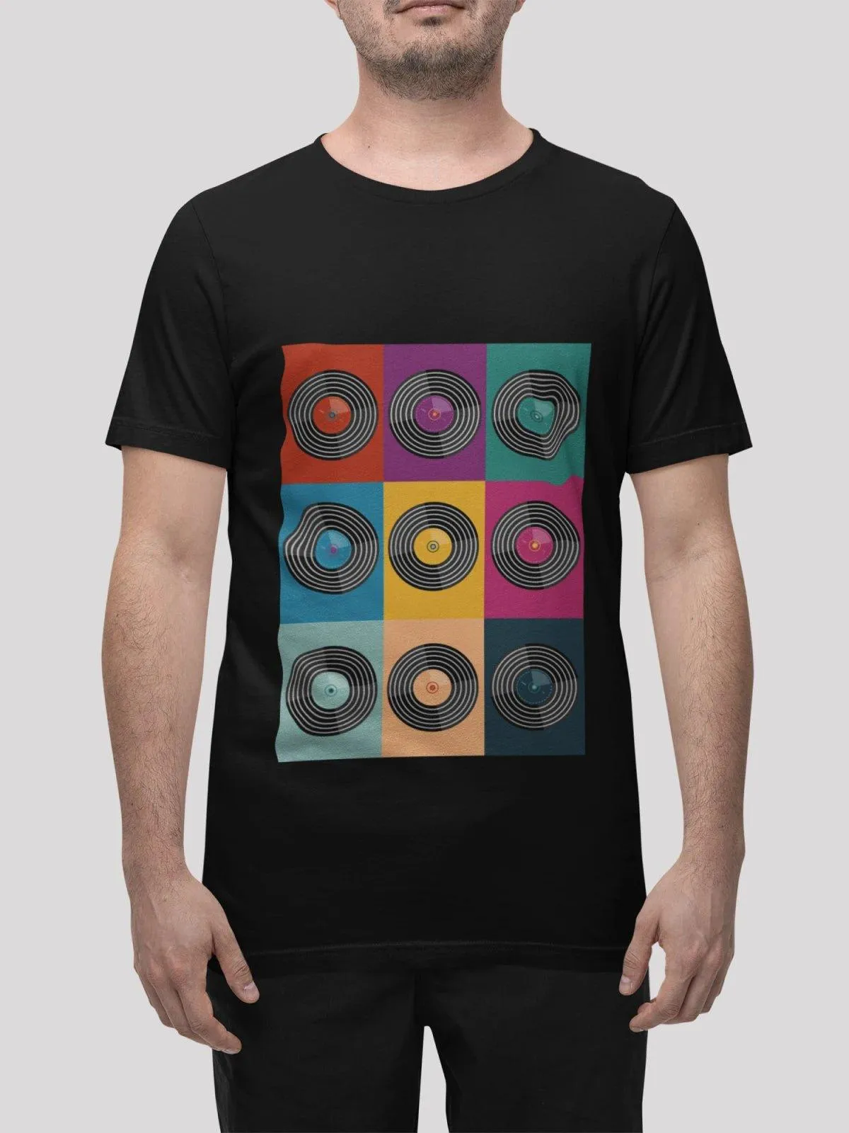 Vinyl Black T-Shirt For Men