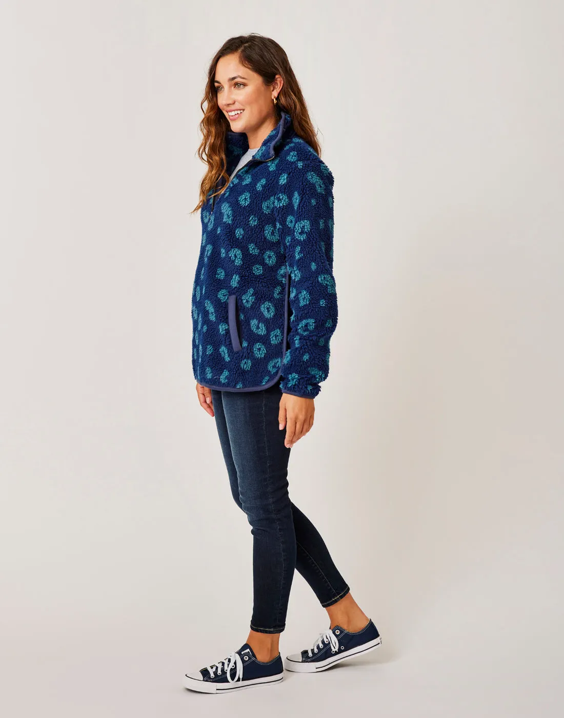 Westport Jacquard Tunic: Navy Leopard - FINAL SALE