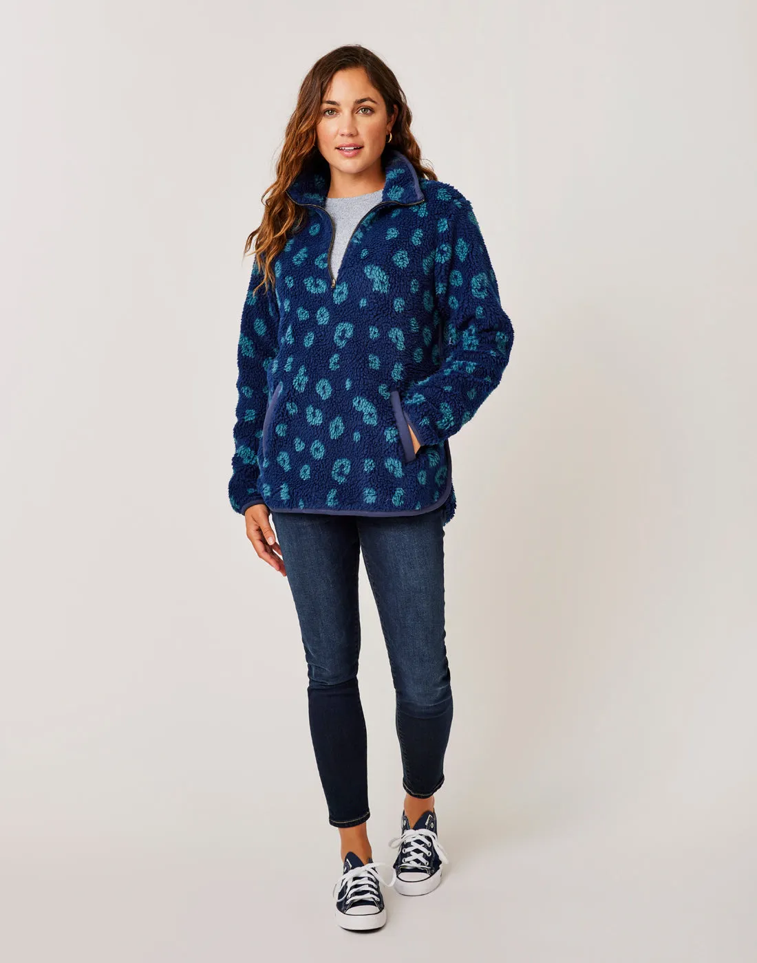 Westport Jacquard Tunic: Navy Leopard - FINAL SALE