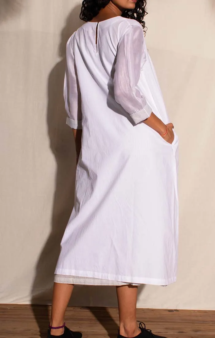 White Organic Cotton Midi