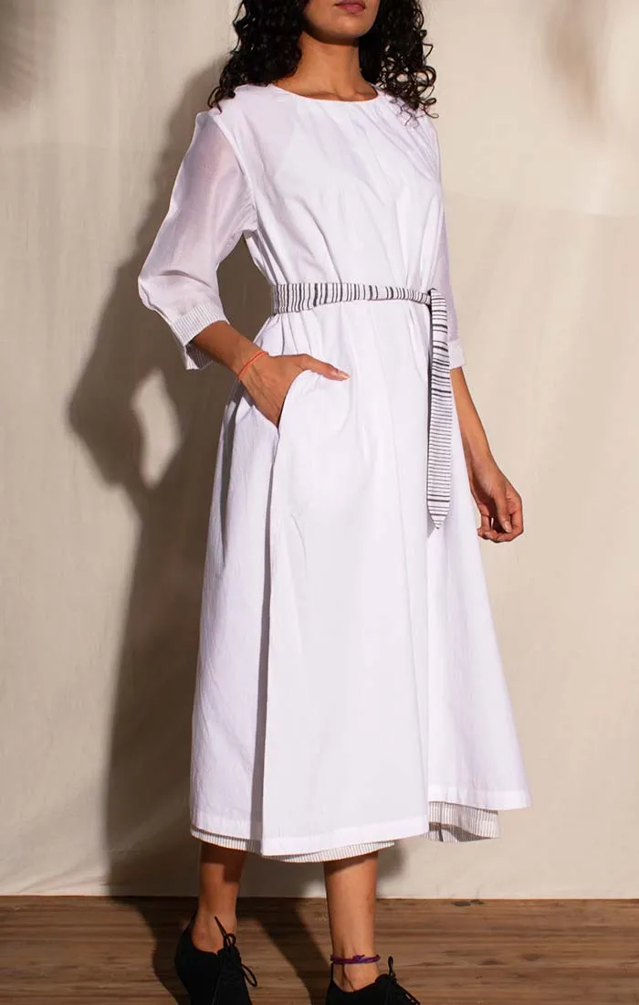 White Organic Cotton Midi